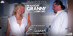 Lucky To Fuck My Skinny 68 Year Old Granny Landlord Eleanor In Her House When Her Husband Just Left